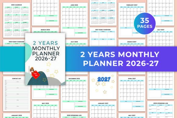 2 Years Monthly Planner 2026-27 Canva: A Comprehensive Guide for Efficient Planning
