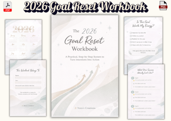 2026 Goal Reset Workbook: A Gentle Path to Sustainable Progress