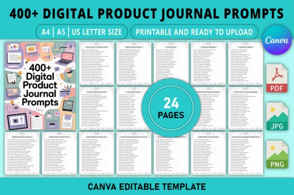 400 Digital Product Journal Prompts for Structured Creative Planning