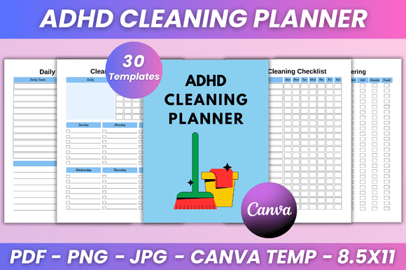 ADHD Cleaning Planner Kdp Interior