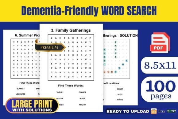 Dementia-Friendly Word Search KDP: A Thoughtful Resource for Puzzle Lovers and Creators