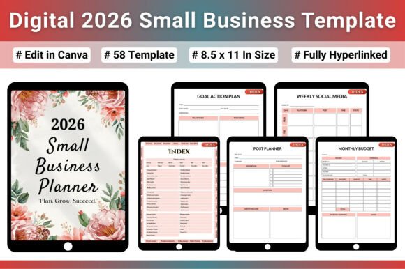 Digital 2026 Small Business Template: A Comprehensive Planner for Entrepreneurs