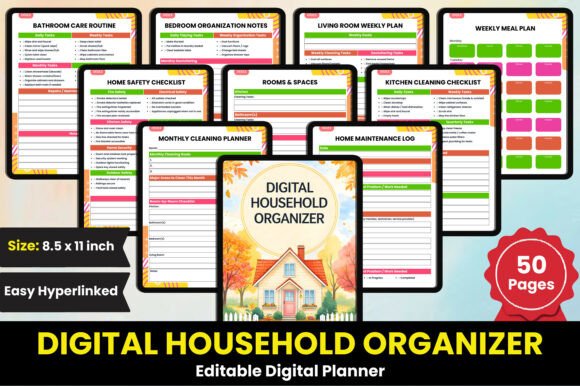 Digital Household Organizer: Streamline Your Home Life with Customizable Tools