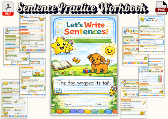 First Grade Sentence Writing Workbook: A Structured Approach to Early Writing Skills
