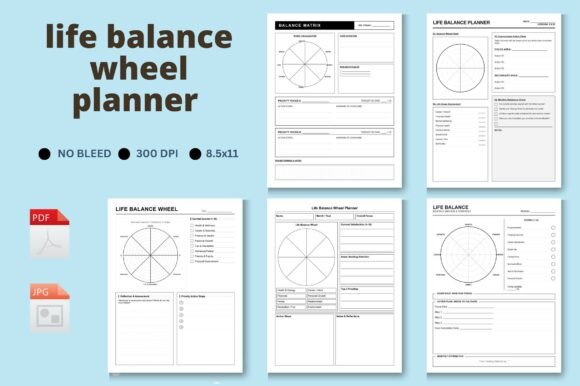 Life Balance Wheel Goal Planner