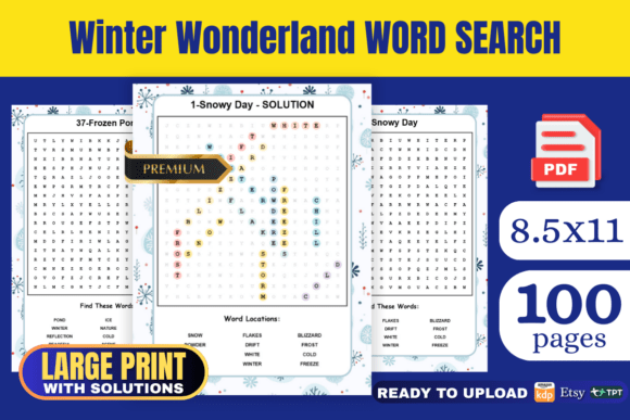 Winter Wonderland Word Search Book KDP